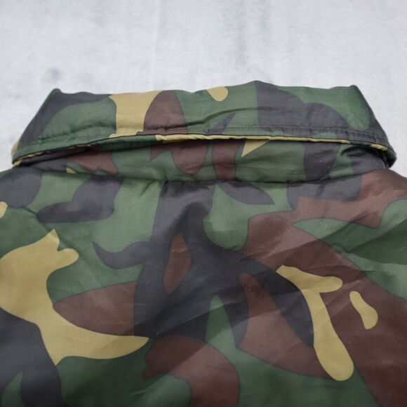 Pumpkin Vest Mens M Green Camo Full Zip Cargo Casual Outdoor Outfit - Picture 14 of 16